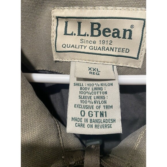 Vtg LL Bean Canvas Full Zip Field Chore Trucker Barn Jacket Zip Men's Sz XXL - Picture 5 of 8